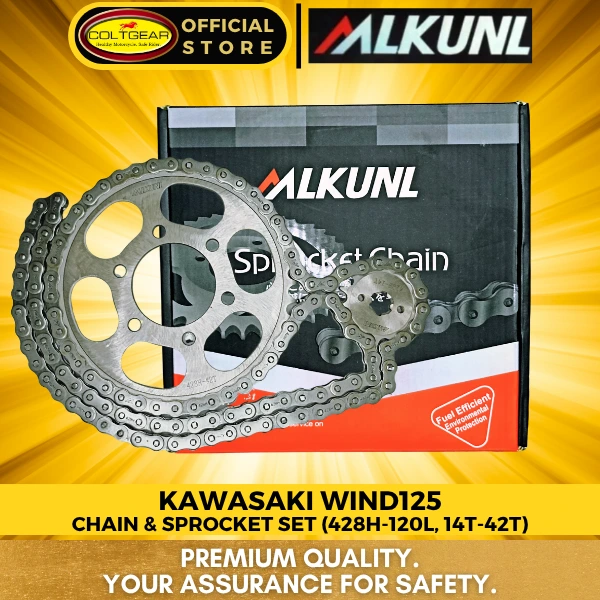 CHAIN SET WIND125 ALKUNL 428X120L 42X14T