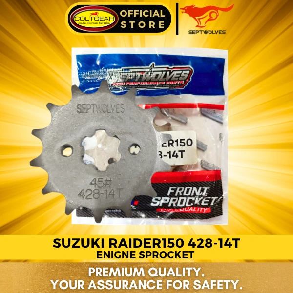 ENGINE SPROCKET RAIDER150 SEPTWOLVES 428X14T