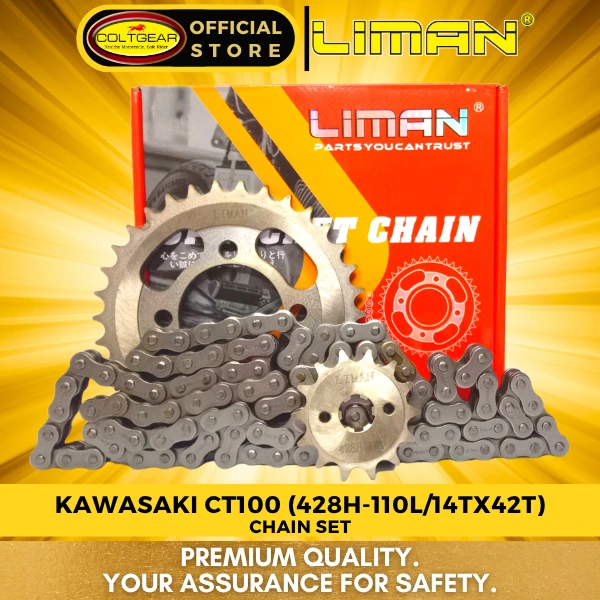 [34118] CHAIN SET CT100 LIMAN 428X110L 42T/14T