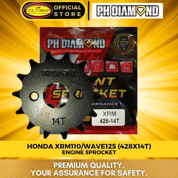 [37500] ENGINE SPROCKET XRM110 PH DIAMOND 428X14T