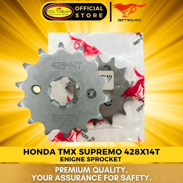 ENGINE SPROCKET SUPREMO/TMX125 SEPTWOLVES 428X14T