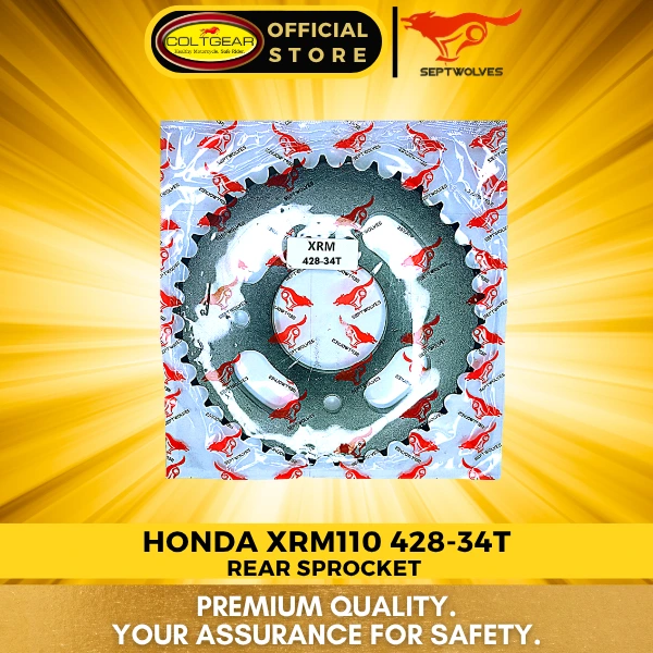 REAR SPROCKET XRM110 SEPTWOLVES 428X34T