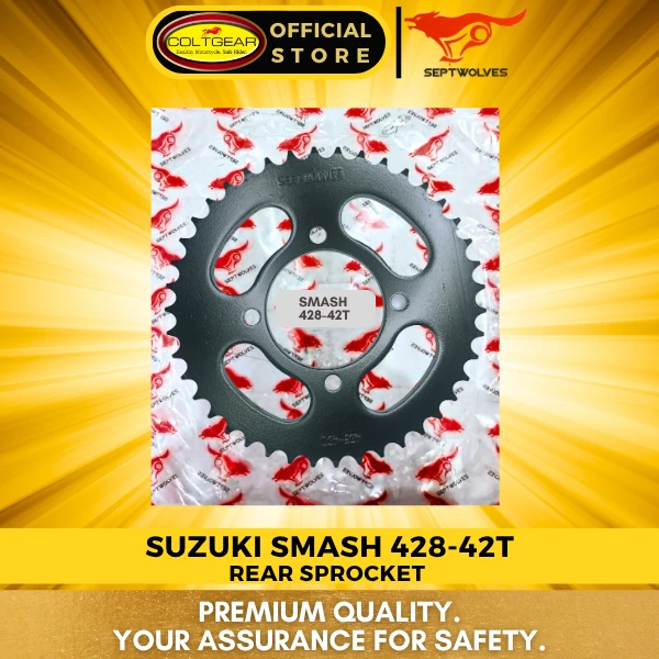 [36819] REAR SPROCKET SMASH/SHOGUN/RAIDER J SEPTWOLVES 428X42T