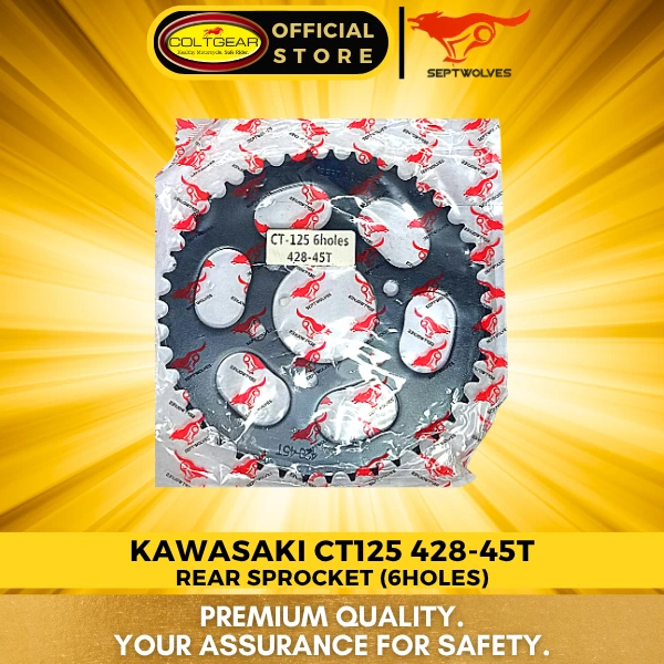 [36821] REAR SPROCKET CT125 SEPTWOLVES 428X45T