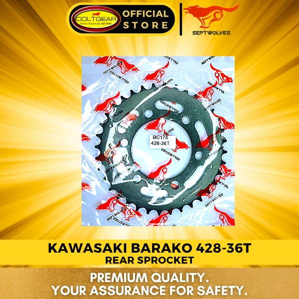 [36815] REAR SPROCKET BARAKO SEPTWOLVES 428X36T