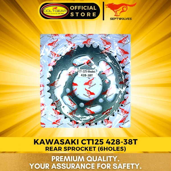 [36817] REAR SPROCKET CT125 SEPTWOLVES 428X38T