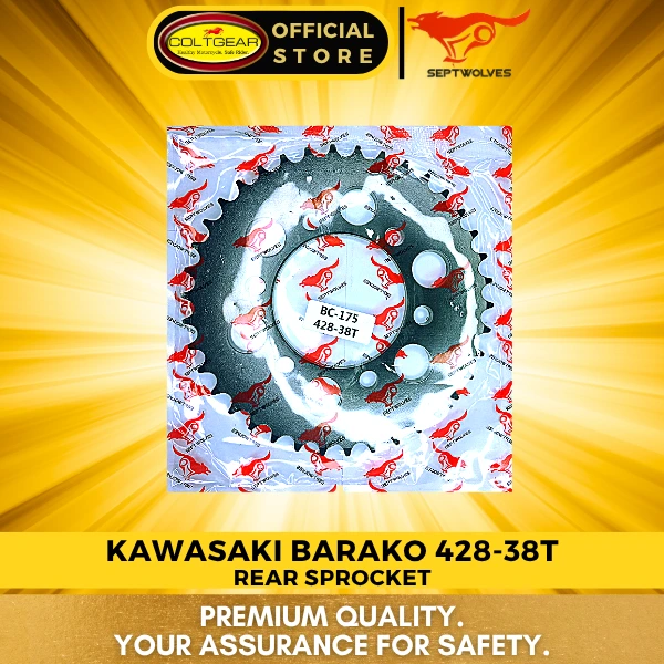 [36995] REAR SPROCKET BARAKO SEPTWOLVES 428X38T