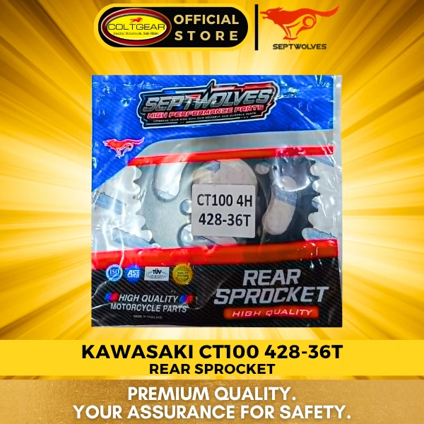 REAR SPROCKET AURA/CT100 4 HOLES SEPTWOLVES 428X36T