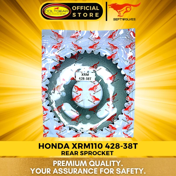REAR SPROCKET XRM110 SEPTWOLVES 428X38T
