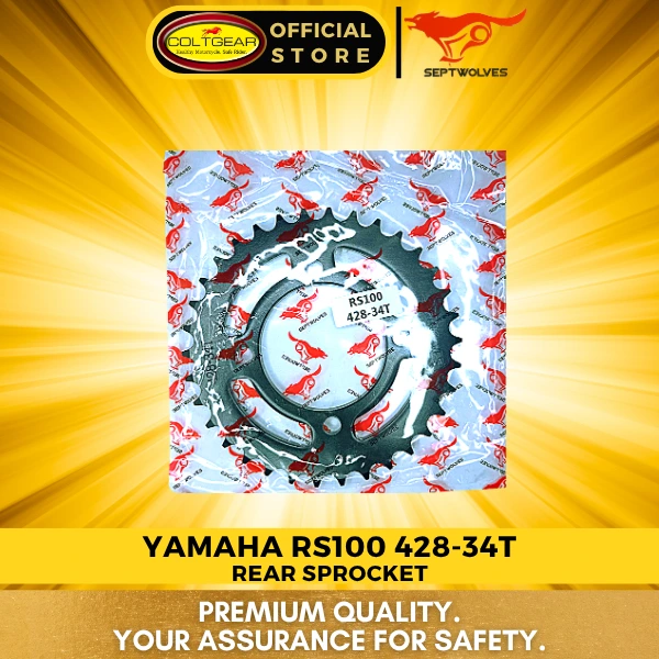 [36658] REAR SPROCKET RS100/CRYPTON/STX SEPTWOLVES 428X34T
