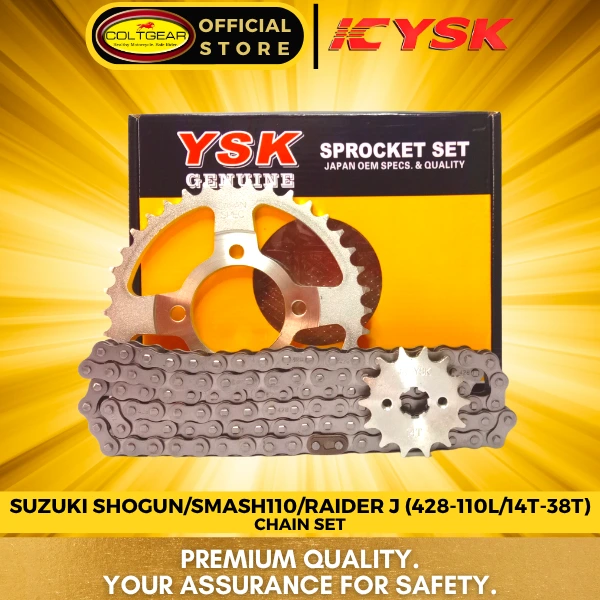 CHAIN SET SHOGUN/SMASH/RJ YSK 428X110 38X14T