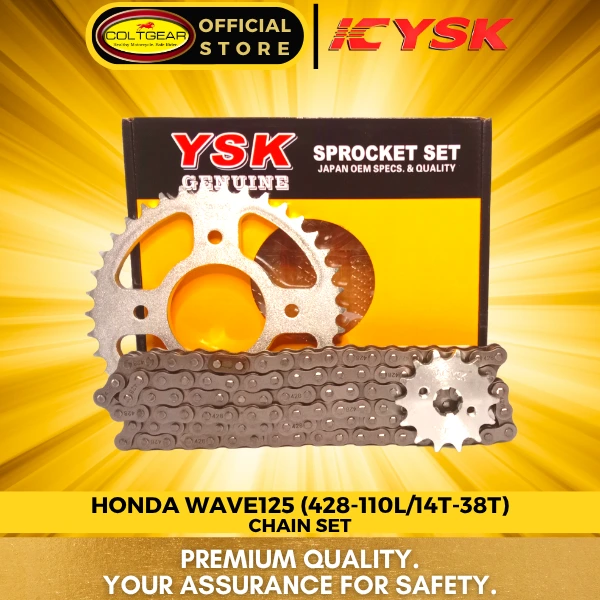 CHAIN SET WAVE125 YSK 428X110L 38X14T