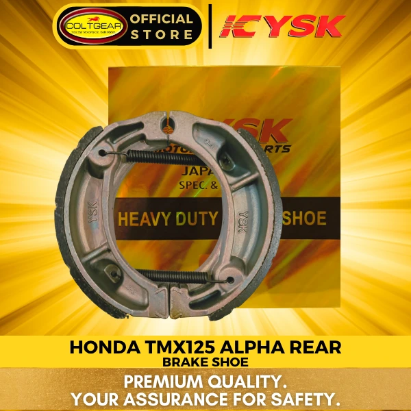 BRAKE SHOE TMX125 ALPHA REAR YSK 
